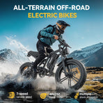 20" Fat Tire Electric Bike for Adults, 48V 15.6Ah Removable Battery, 80KM Range, 7-Speed E-Bike with Dual Suspension - image 2